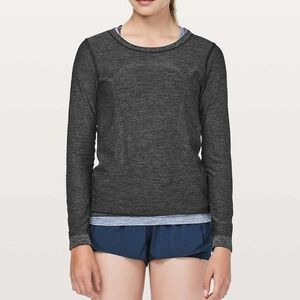 Lululemon Swiftly Tech Long Sleeve (Breeze) *Relaxed Fit Black Anchor Size 12